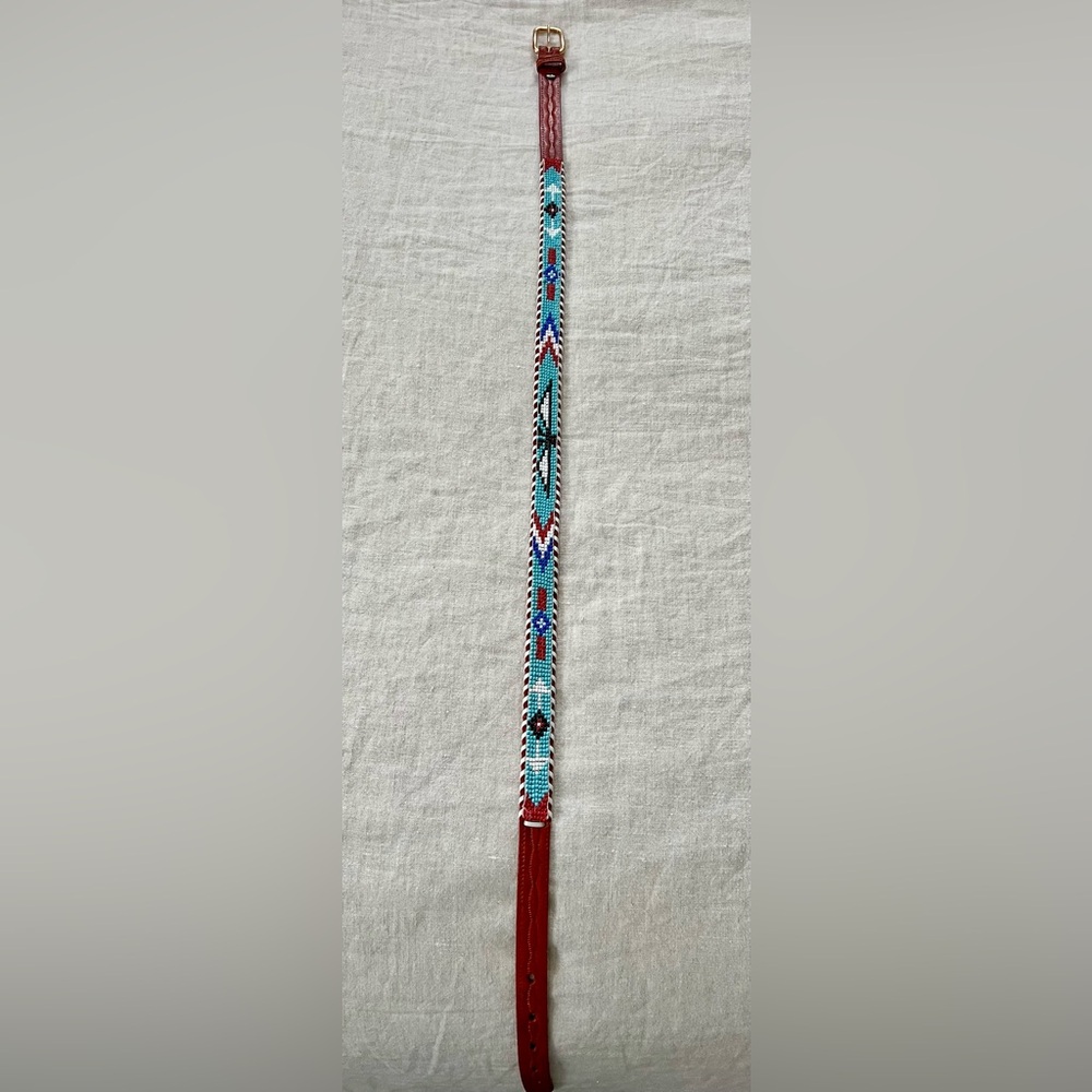 Vintage Beaded Skinny Belt - Picture 6 of 6